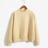 Hoodie in Japanse stijl Normale effen kleur Verdikte pluche Ronde hals Dames Candy Coat Dameshoodies
