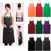 Einfarbige Rückenbindung Küchen-Restaurant Kochlatzschürze mit Tasche