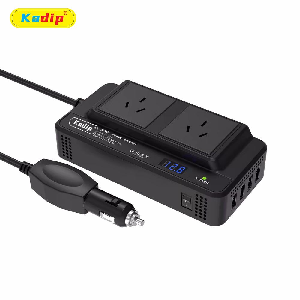 200W Car Power Inverter: 12V To 110V/220V Converter