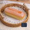 Soft Simulated Cheese Bun Stress Relief Slow Rising Toy Bread Squishy Toy  for Adults Kids Gift