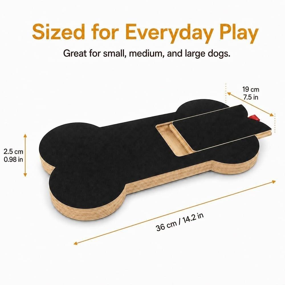 Wooden Dog Pull Snack Box Built-In Treat Box Dog Nail Grinding Toy  Interactive Toy