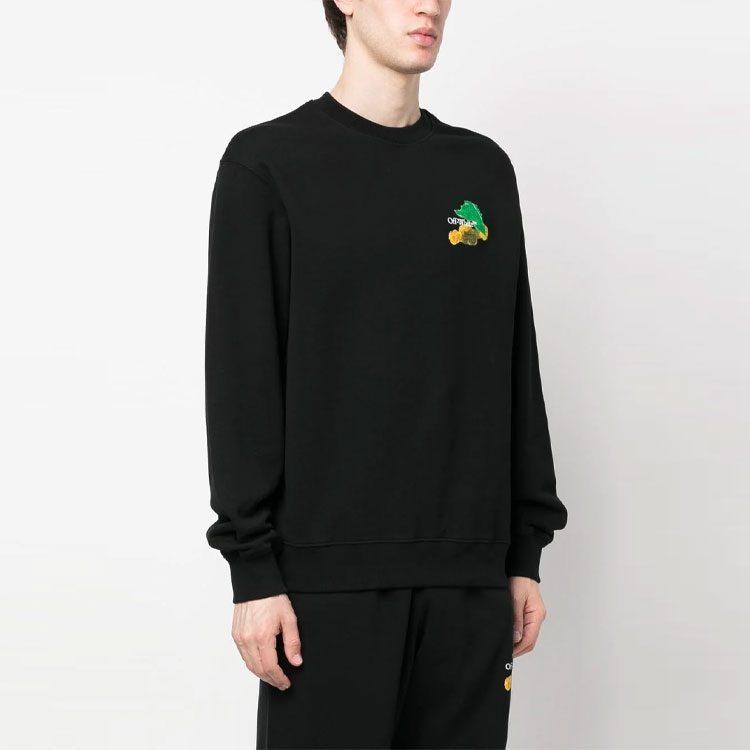 OFF WHITE Brush Arrows Skate Crewneck OMBA057S23FLE0011084