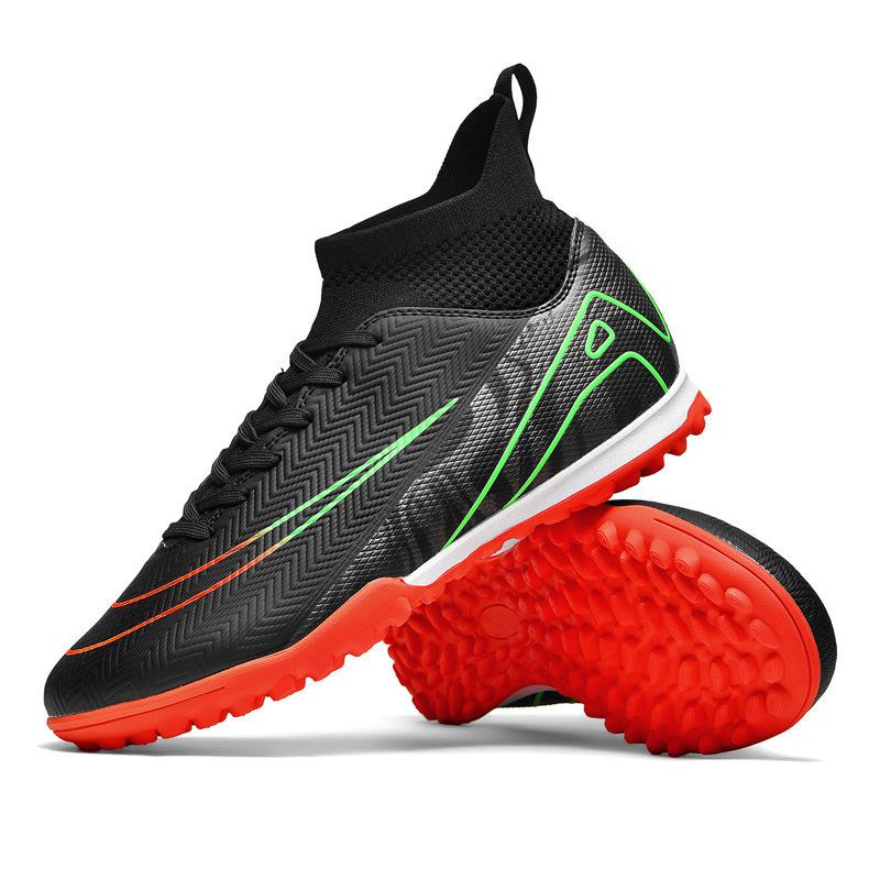 Fotballsko med høy ankel for menn og kvinner, brukne knotter og lange knotter, nye 15 ungdoms gressbanepigger, studenttrening barn