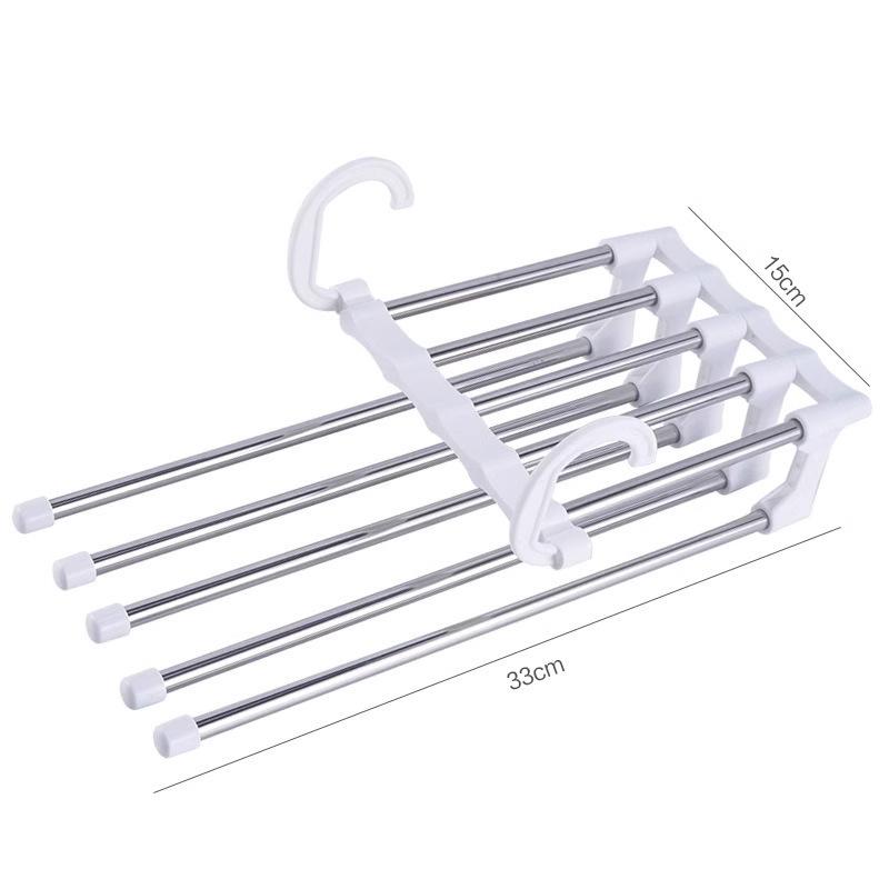 Multi-Layer Pants Hanger Hook Stainless Steel Hook Foldable Space Saving Organizer Wardrobe Storage Trousers Hooks Home Supplies