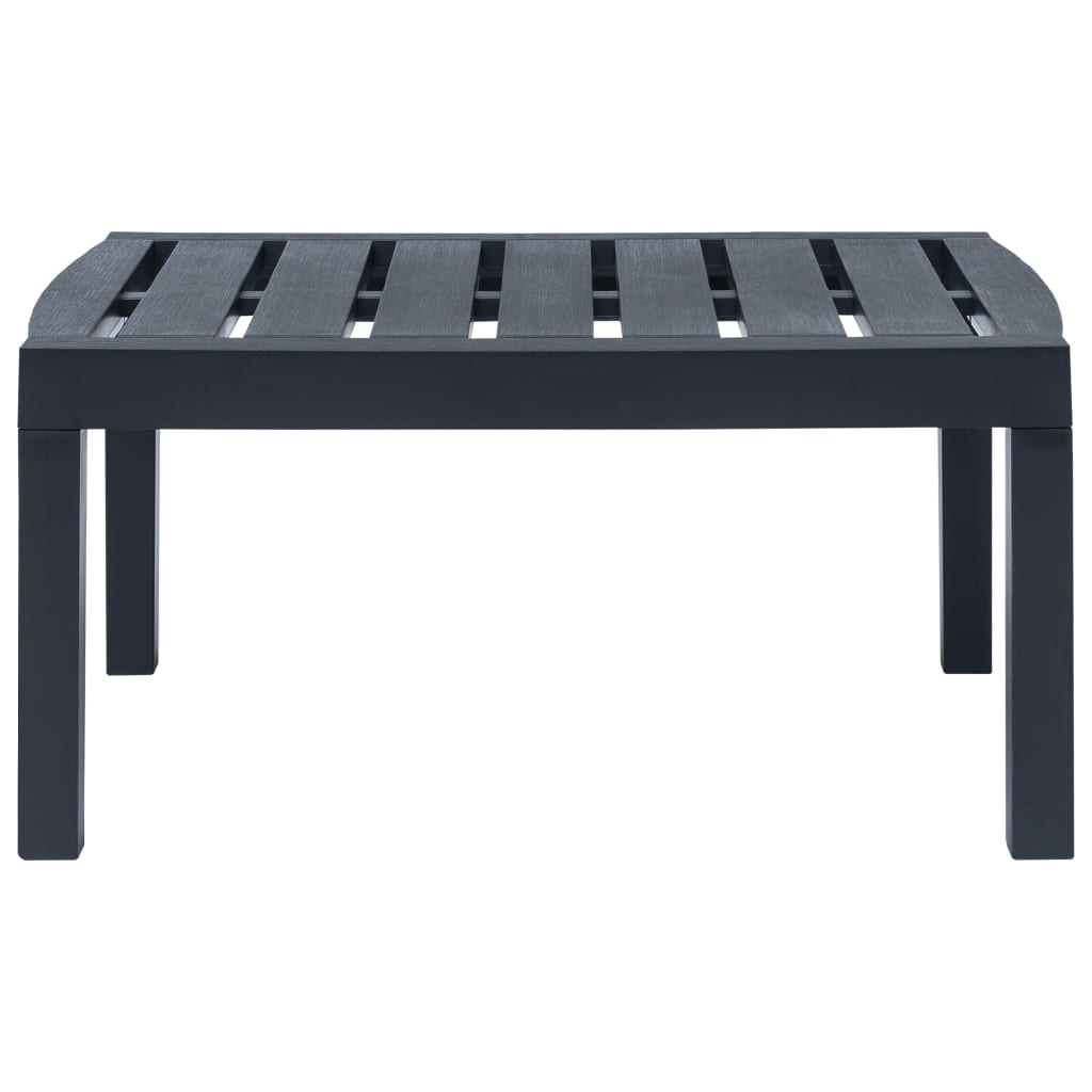 3 Piece Garden Dining Set Anthracite Plastic