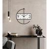 Large World Map Wall Clock, Metal Minimalist Modern Clock, Round Silent Non-Ticking Battery Operated Wall Clocks for Living Room/Home