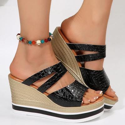 Fashion Summer Shoes for Women Fashion Chunky Wedges Sandals Women New Platform High Heeled Slippers Woman Outdoor Thick Sole Rome Shoes