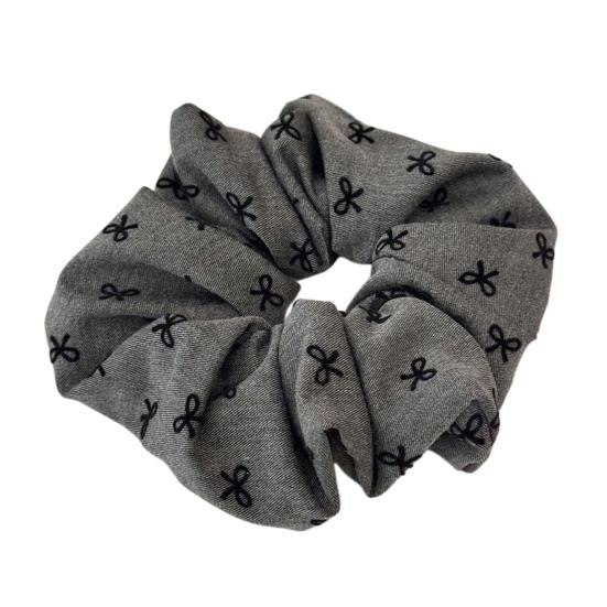 2Pcs Hair Tie High Elasticity Embroidered Bow Pattern Hair Rope Strong Ponytail Holder Buns Ponytails Hair Accessories