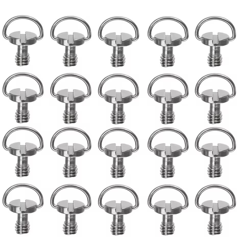 20/10/1PCS Stainless Steel 1/4" Tripod Screw Mounting Screw Adapter Quick Release Camera Screw for Camcorder Tripod Monopod