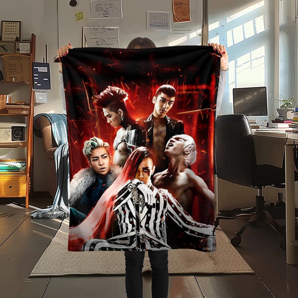 1pz Coperta in Flanella con Stampa BIGBANG, Alta qualità per Tutte le Stagioni, Arredamento per la Casa, Calore e Comfort, Perfetta per Regali di Natale