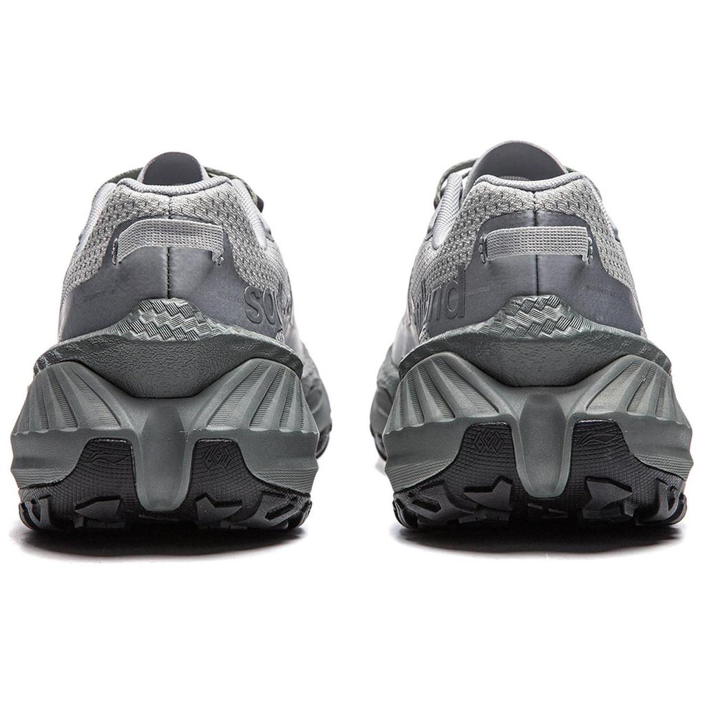 Soulland X Li Ning Stability Support Shock Absorption Non-Slip Wear-Resistant Rebound Low-Top Running Shoes Men Sneaker Gray ARNU003-21