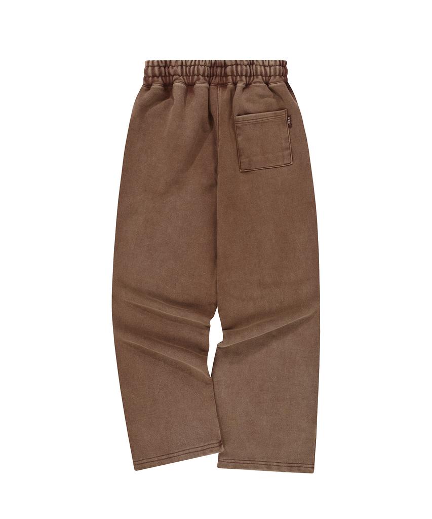 S'EST Washed Pintuck Wide Pants Burgundy
