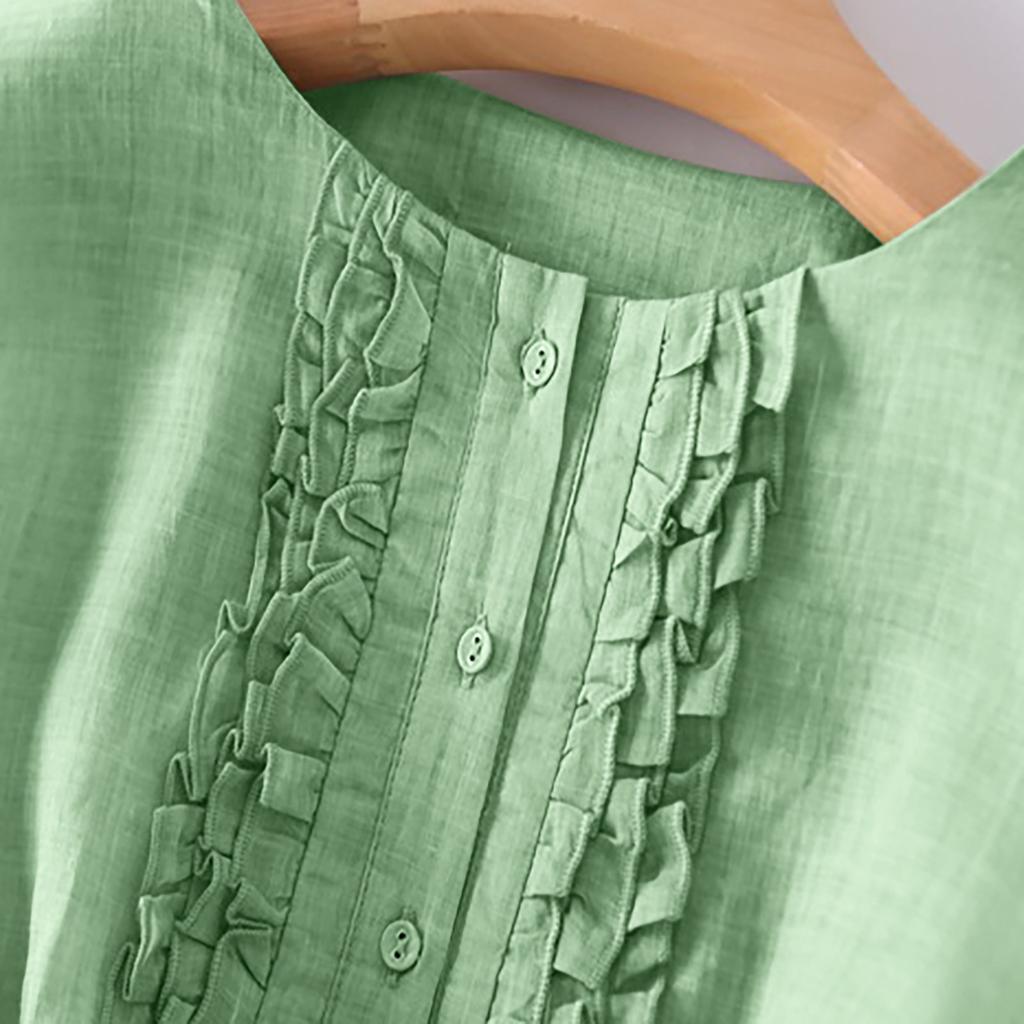 Pink Summer Dress for Women Vintage Cotton Casual Loose Shirt Dress Short-sleeved Mid-length Tunic Holiday Dress Robe