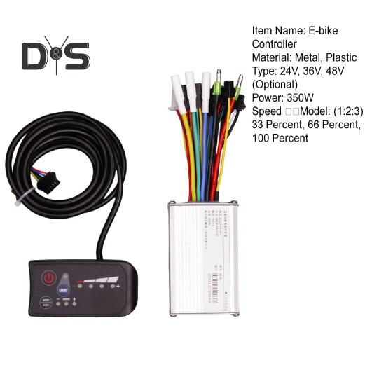24/36/48V 350W Kontroler roweru elektrycznego z wyświetlaczem LED Regulowany wodoodporny elektryczny skuter rowerowy bezszczotkowy silnik prędkości Kontroler prędkości Akcesoria do rowerów elektrycznych