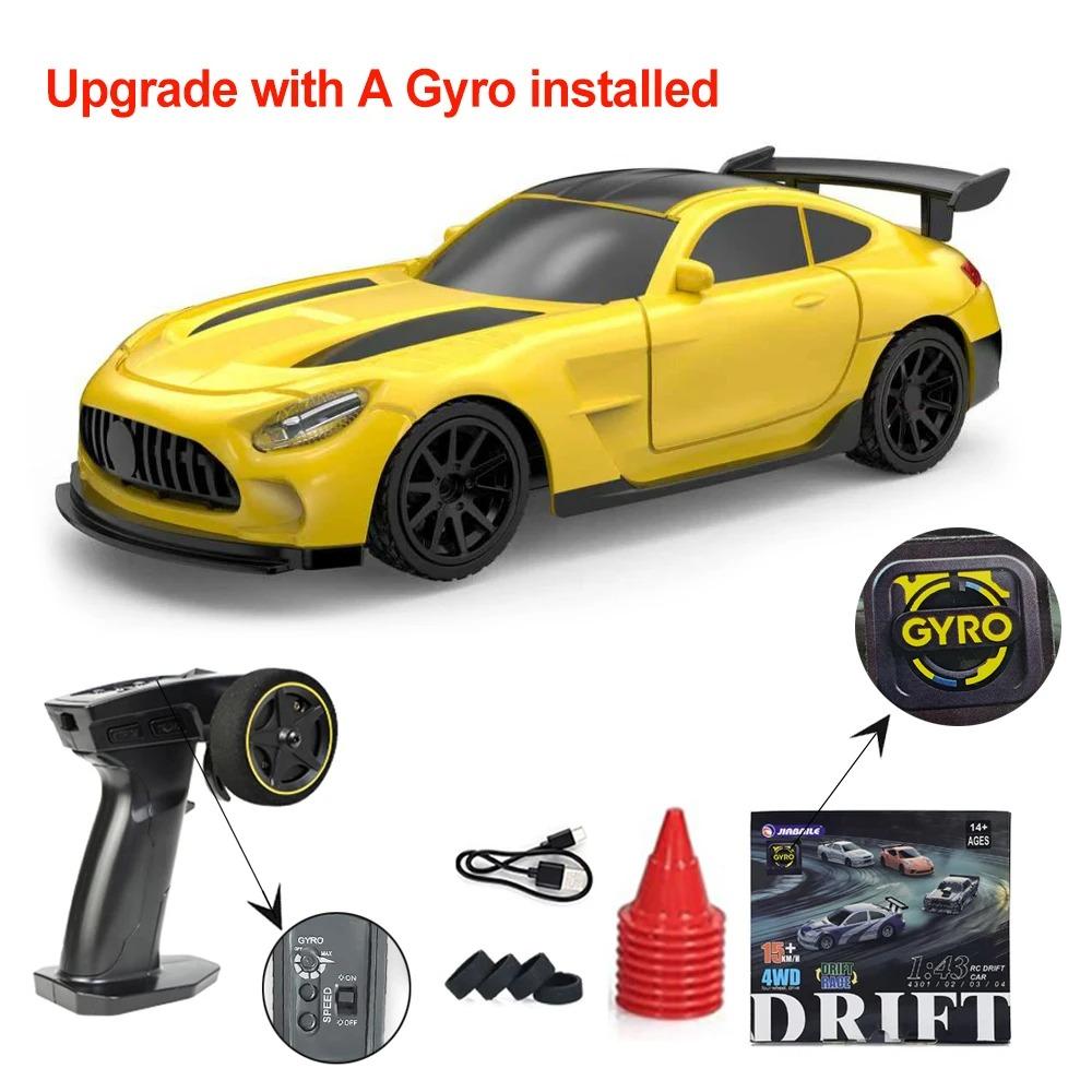 Αναβαθμισμένο Γυροσκόπιο 1/43 RC Αυτοκίνητο Drift Αγώνων RTR 4WD Υψηλής Ταχύτητας Ραδιοελεγχόμενο Μοντέλο 2.4G Όχημα Αγώνα Drift Μίνι Δώρα