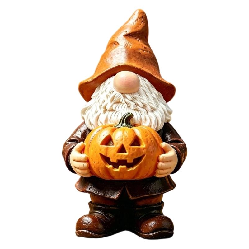 Entryway And Shelf Holiday Statue Accent, Fall Harvest Character Figure for Garden, Lawn, Flower Bed, and Single Piece Home Placement