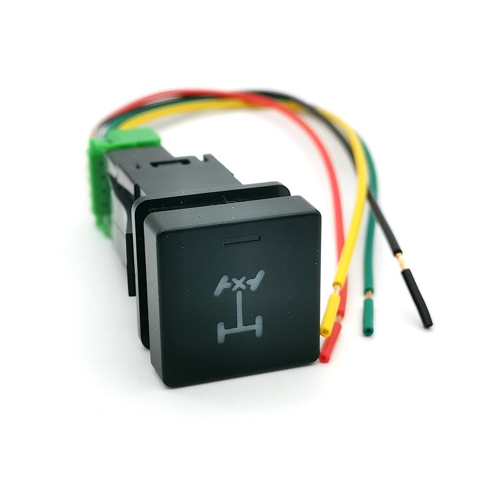 1PC Car LED DRL Radar Power on Off Fog Light Fan Seat Heated Switch Button with Wire Fit for Isuzu D-MAX 2021- 2023