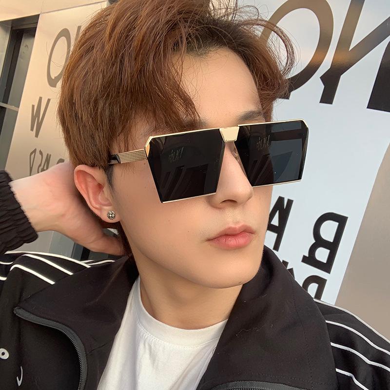 Korean Style Men's Punk Retro Square Sunglasses - UV Protection, Face Slimming, Ideal for Driving