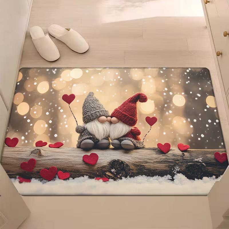 Cartoon Dwarf Love Heart Doormat Cute Sweet Dwarf Room Decor Carpet Valentine's Day Decor Rug Non-slip Home Decor Carpet