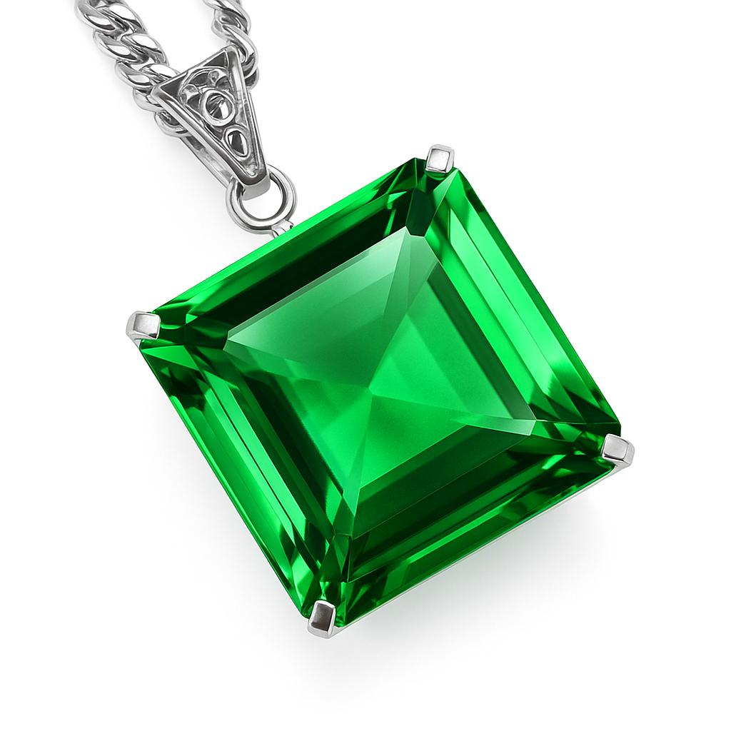 Certified 130 Ct Natural Green Topaz Pendant 925 Sterling Silver Rare Gemstone AI-34-NS