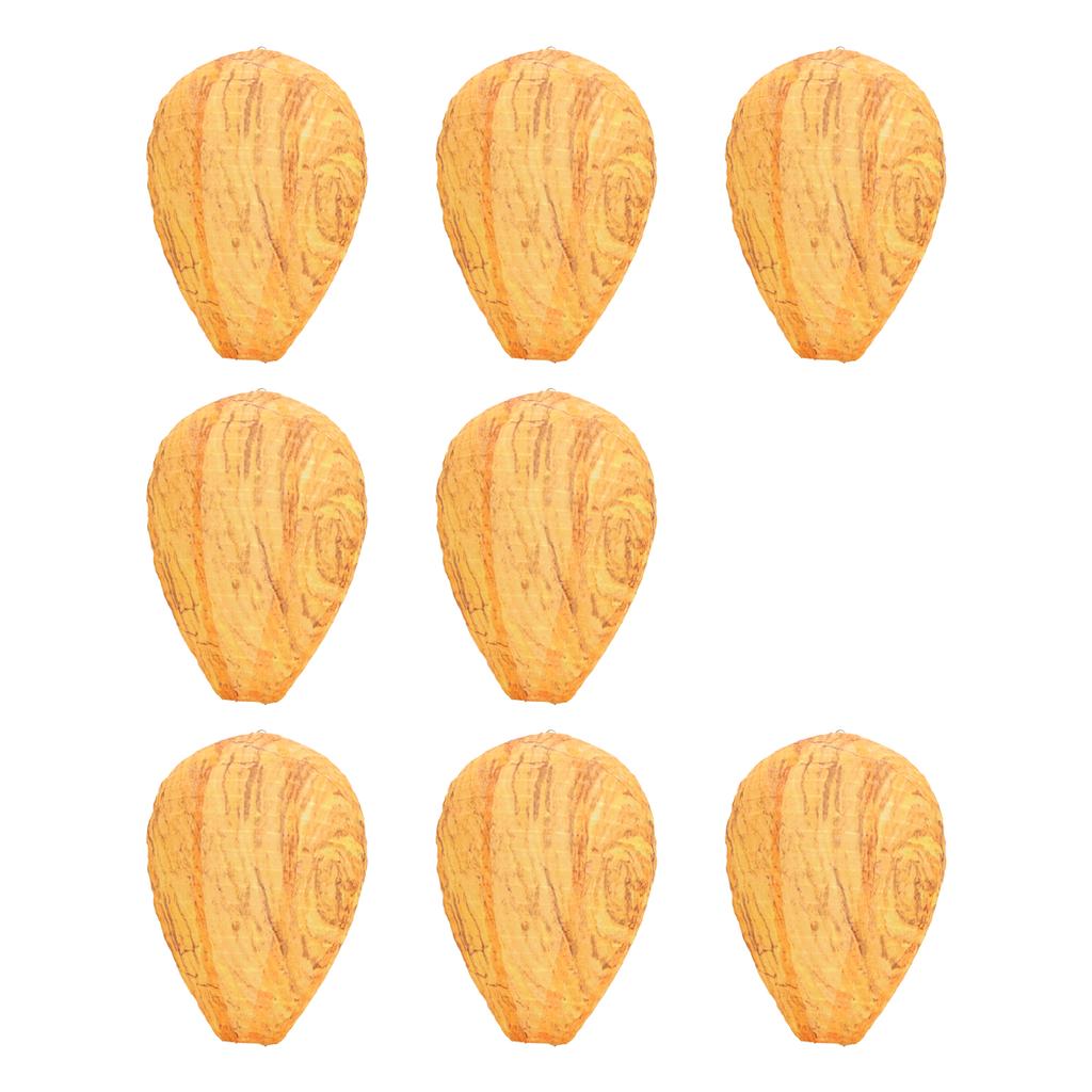 8er-Pack Wespennest-Attrappe Effektive Abschreckung Hängende Falsche Wespenabwehr Hornissennest für Hinterhof