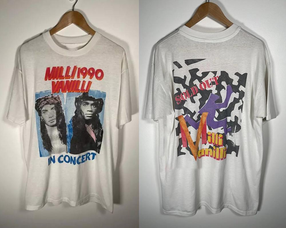MILLI VANILLI Band IN CONCERT 2 Sided Unisex Cotton  MK682 Unisex T-Shirt XXL