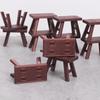 5Pcs 1:12 Scale Dollhouse Plastic Bench Miniature Stool Furniture for Doll House Kitchen Decor Kids DIY Play Props