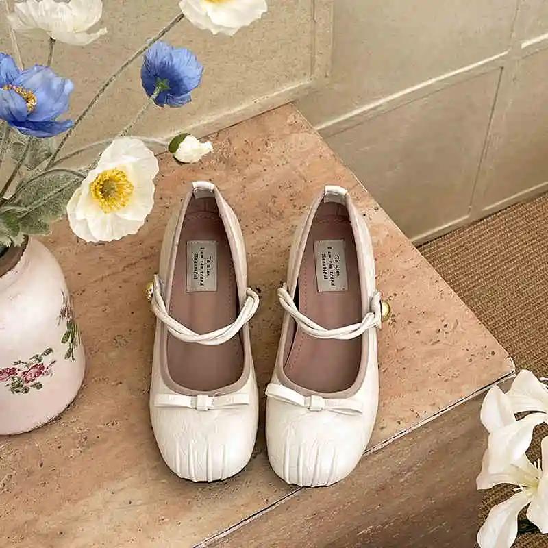 Candy Color Women Mary Jane Shoes Fashion Shallow Butterfly-knot Shoes Ladies Elegant Dress Internal Elevation Shoes