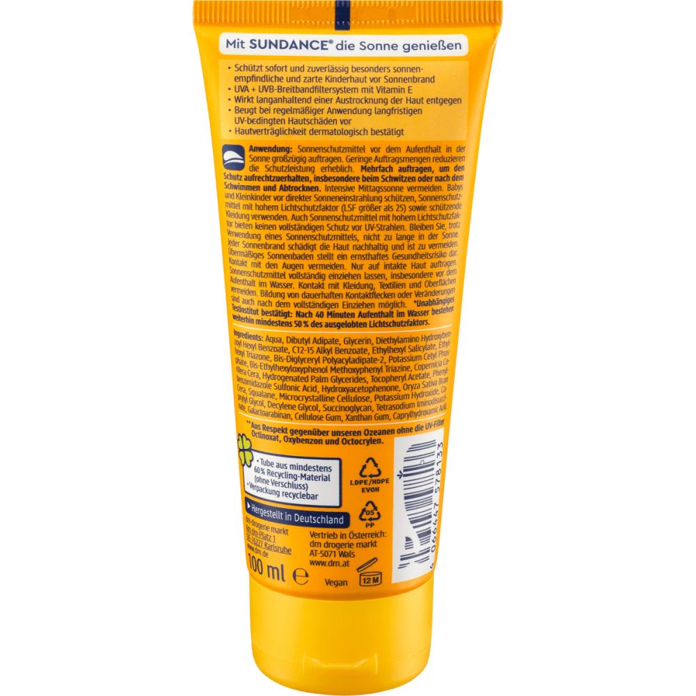 Germany DM SUNDANCE Sundance Kids Sun Cream LSF50 100ml