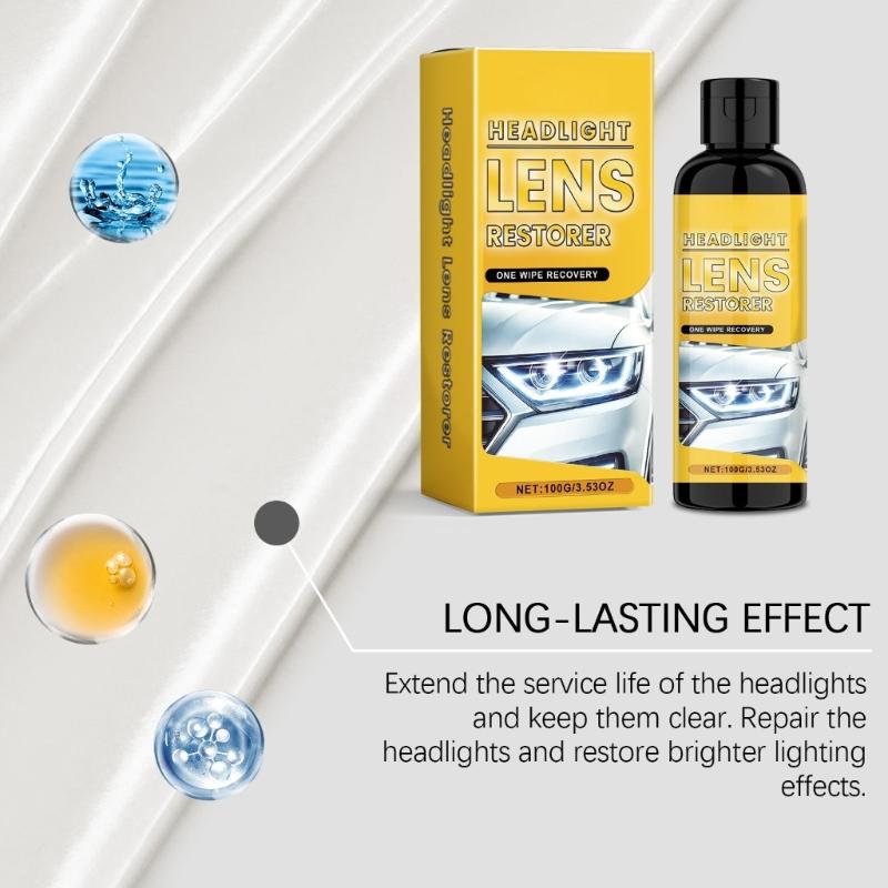 Headlight Restoration Universal Car Headlight Cleaner And Restorer Headlight Restorer For Plastic Car Headlights
