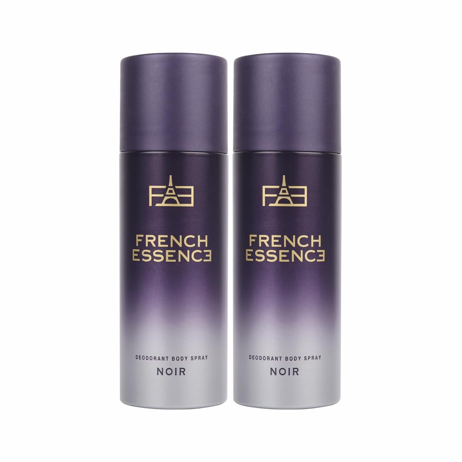 

Дезодорант-спрей для тіла French Essence Noir для чоловіків, упаковка з 2 шт. х 150 мл - 5.07 рідких унцій. Кожен M