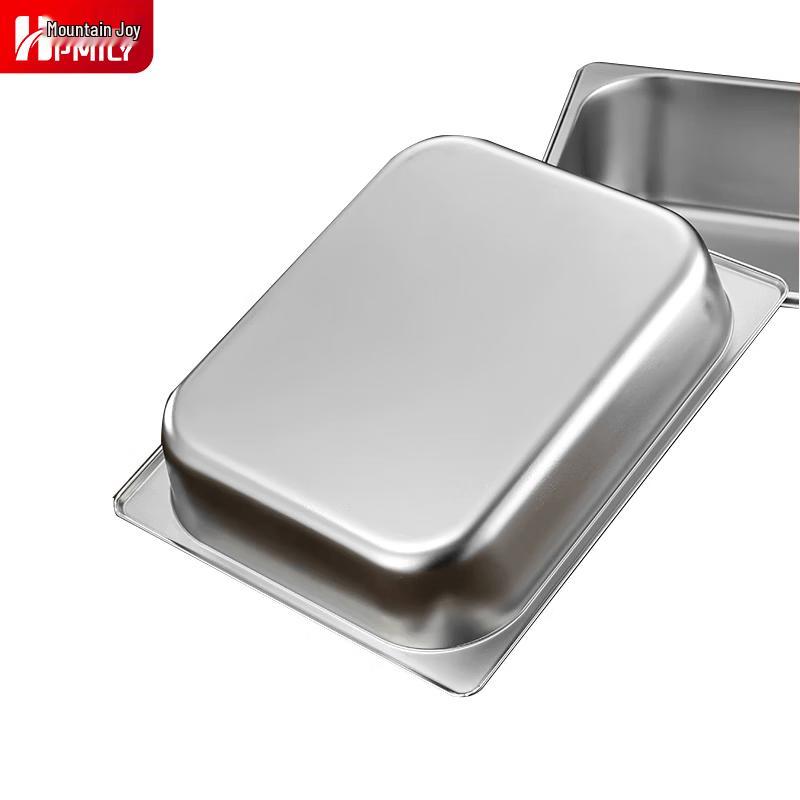 HPMILY Stainless Steel Food Pan with Open Lid