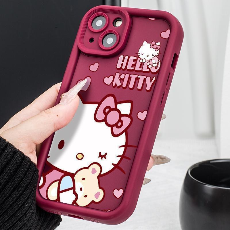 Explosive TEMU/Xiyin/TikTok Sanlio TK Cat Hello Kitty for Apple 16 Mobile Phone Case Ladder
