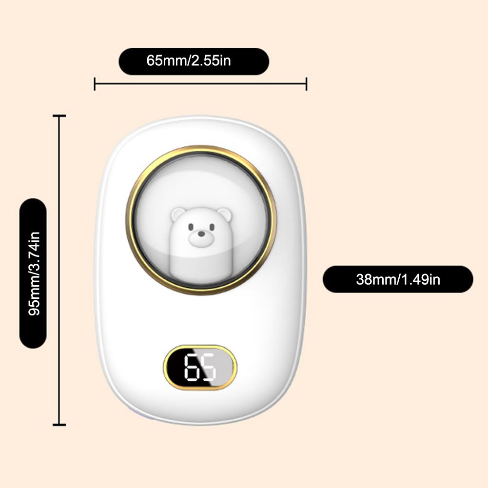 Mini Bear Hand Warmer Artifact 3 Heating Modes 2 in 1 USB Hand Warmer and Power Bank Fast Heating Temperature Display for Winter