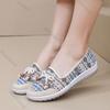 Fashion Women Flats Breathable Slip-On Shoes Summer New Style Mom Shoes Flat Mixed Color Casual Soft Sole Embroidery Footwear for Women
