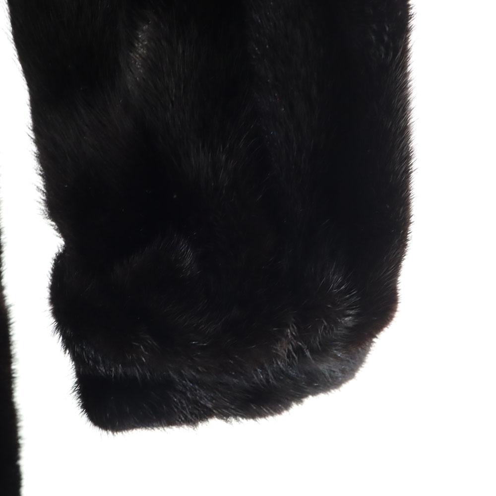 SAGA MINK Mink Fur Fur Coat 13 Black Half Coat Women Used