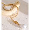 Yhpup Retro Barock Imitierte Perlen Geometrischer Anhänger Halskette Mode Chic Halsband Halskette Empfohlene Accessoires