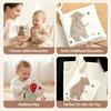 Baby Cloth Book With Bear  Goose Sensory Crinkle Activity Book With Mirror Teether And Hanging Ring Early Educational Toys