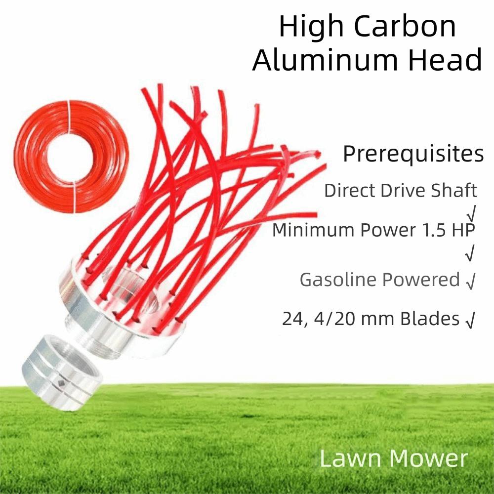 32 Square Grass Ropes Aluminum Porous Lawn Head Aluminum Zinc Zinc Alloy Trimming Head  Lawn Care