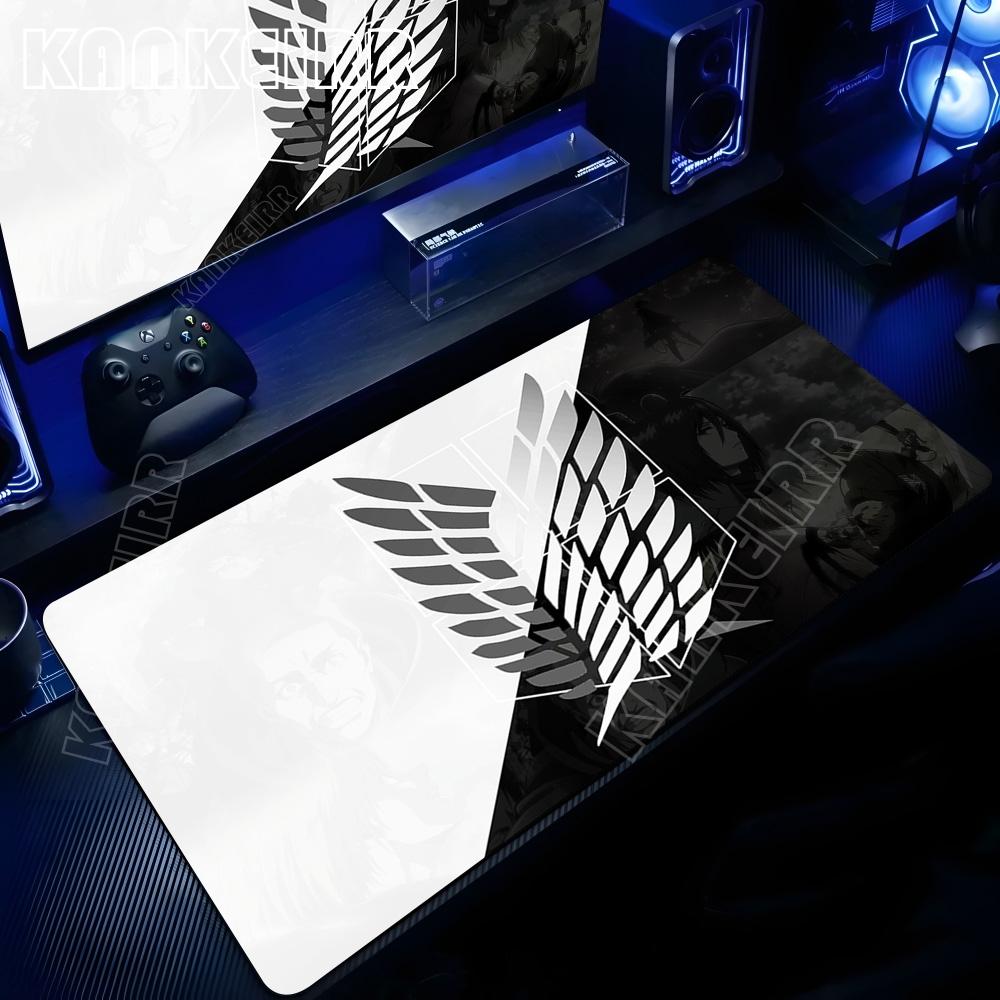 Attack On Titan Anime Mouse Pad Computer Non-slip Gaming Mousepad XXL Locking Edge Game PC Laptop Keyboard Mouse Mat Desk Carpet