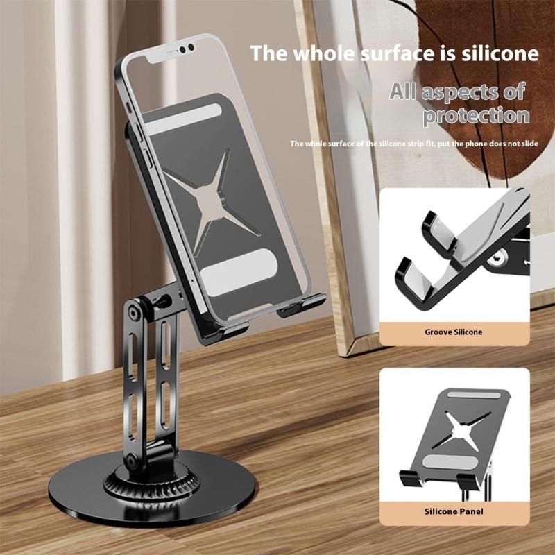 Aluminum Alloy Phone Stand Multi Angle Rotate Tablet Dock Holder Desktop Bracket For Mobile Devices