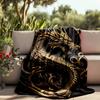 Golden Dragon Flannel Blanket – Cozy, Soft Throw for All-Season Home & Outdoor Travel