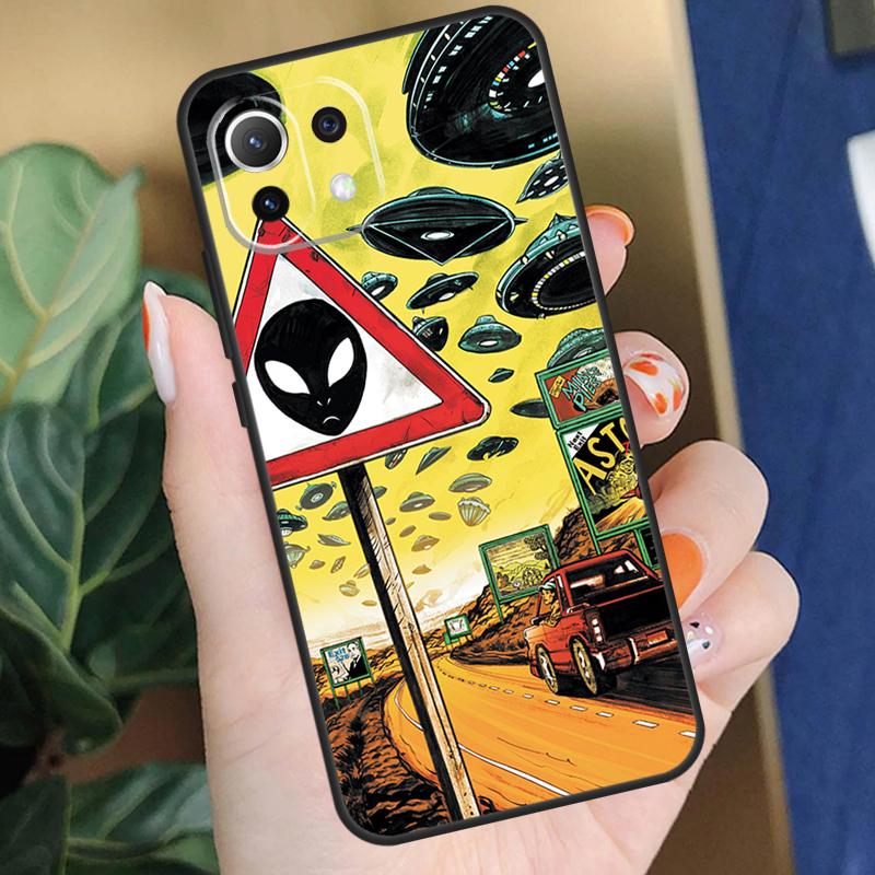Cartoon Alien Case For Xiaomi POCO X3 X5 F5 Pro C65 X4 F3 F4 M5s Mi 11T 12T 13T 12 Lite 14 13 Pro Cover