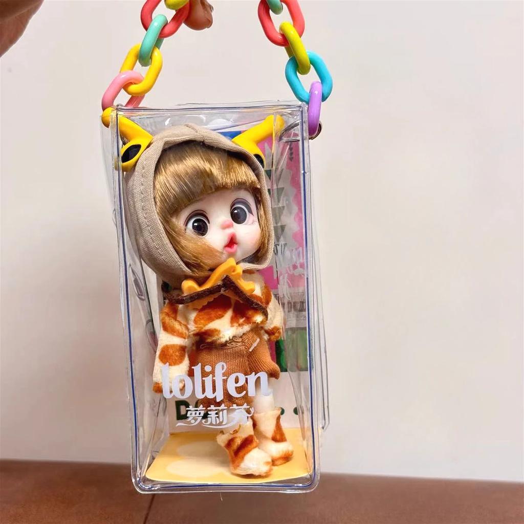 13cm Mini panenka BJD kloubové tělo Úsměv Překvapený výraz Panenky pro dívky Série zvířecích kostýmů Dárek pro dívku Anime SD