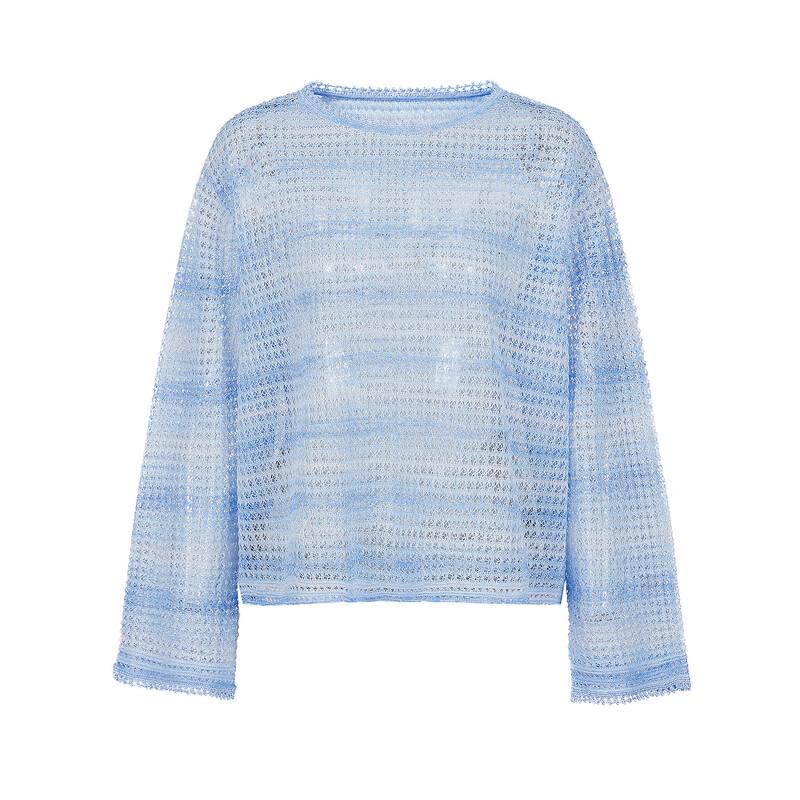 JUZI Annakao Women's Gradient Stripe Knit Long-Sleeve Cover-up