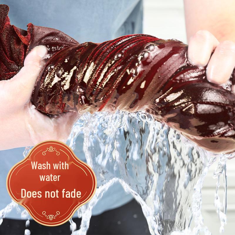 Elegant Gold Velvet Red Event Tablecloth - Perfect for Weddings, Engagements, Meetings, and More