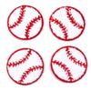 4pcs Sports Towel Embroidered Fabric Patches Basketball Football Rugby Baseball Ironing Patches For Clothing Sewing DIY Applique