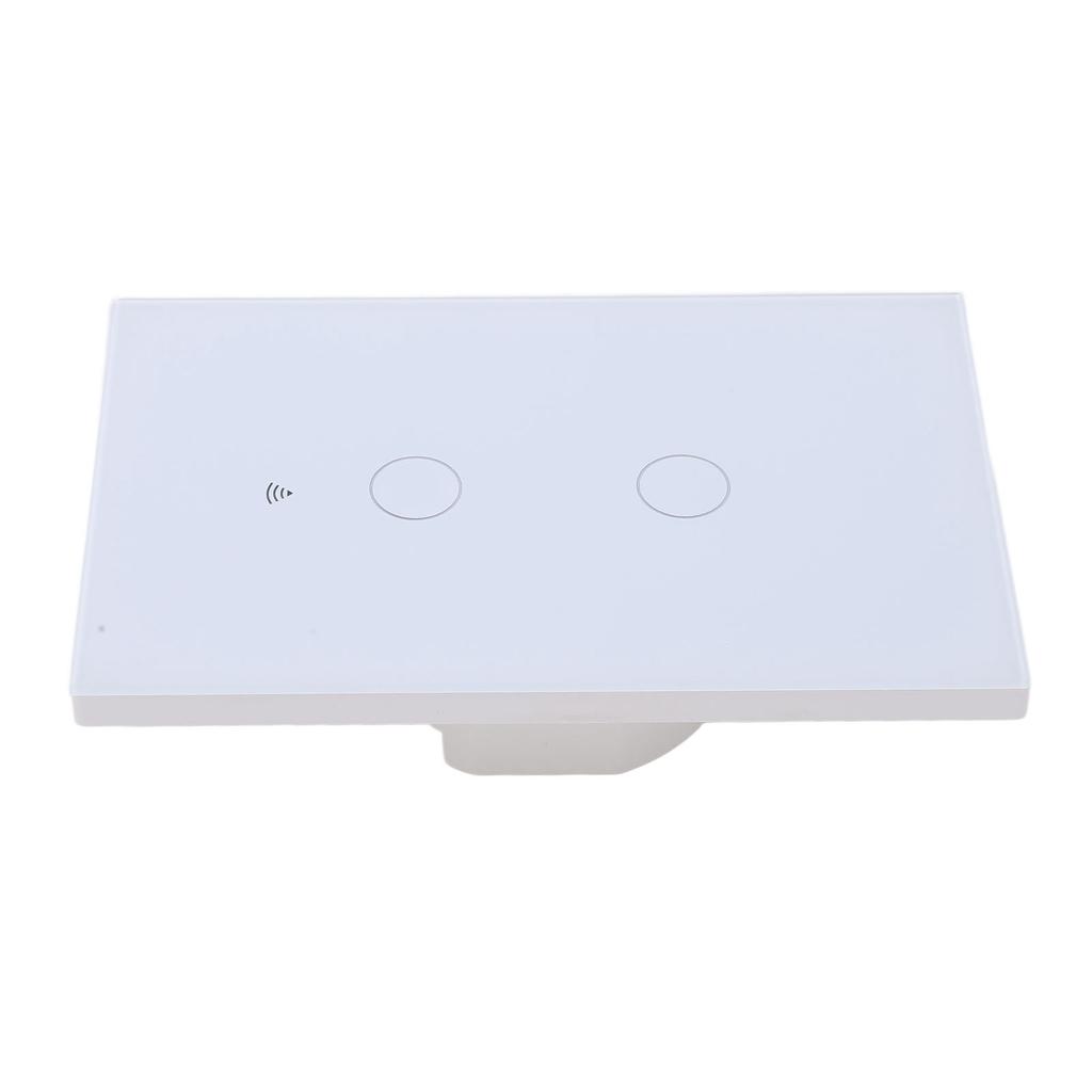WiFi Touch Screen Switch Single Circle for Alexa Google 2?Way AC (White )