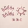 Cat Eye Aufklebenägel Glitzer Mandel Acryl Falsche Nägel Wiederverwendbare Aufklebenägel für DIY Nail Art Maniküre Dekorationen