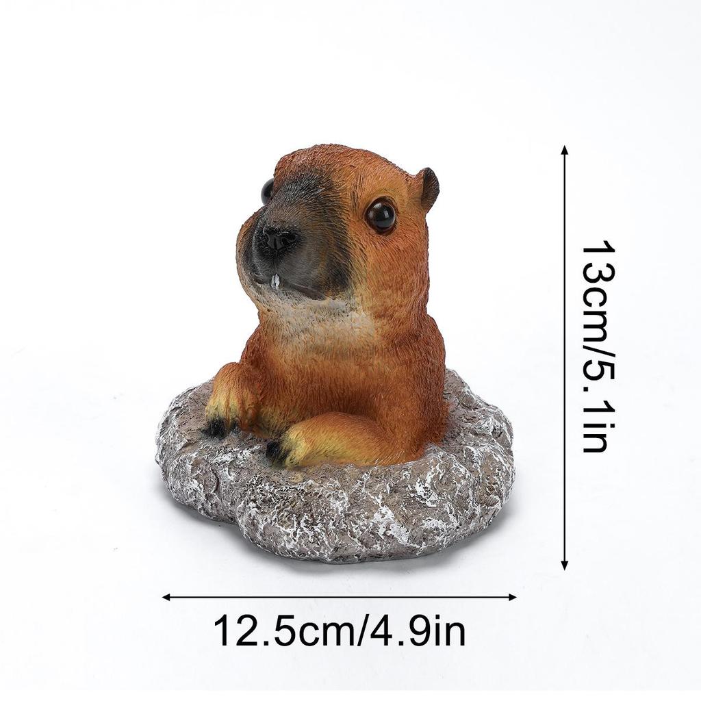 Mongoose Marmot Resin Garden Statue - Outdoor Lawn Animal Ornament
